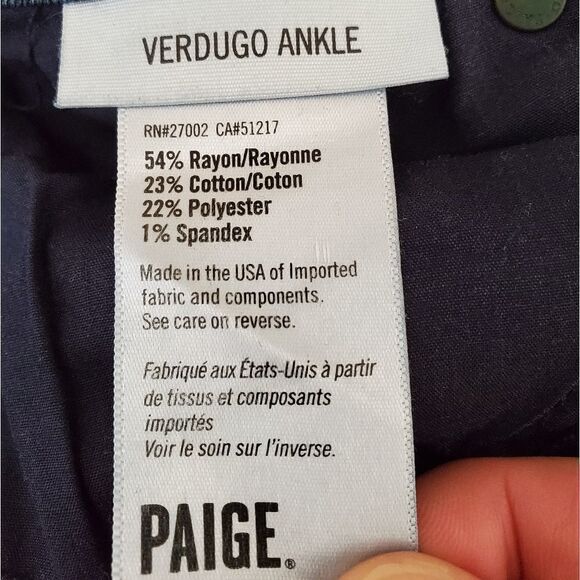 PAIGE Verdugo Ankle Skinny Jean In Tari Sz 28 - Picture 12 of 13